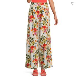 BORGO DE NOR Melia Floral Print Wide Leg Pant, UK 10/US 6, NWT